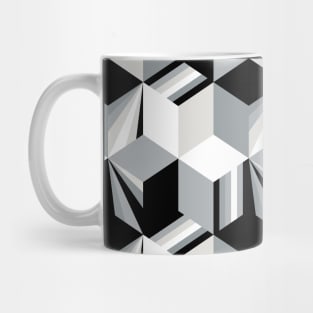 Retro Black and White Cubes Mug